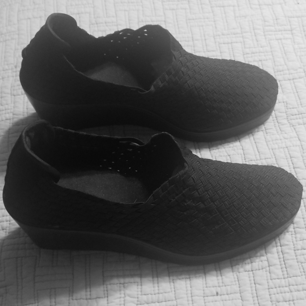 Black Closed toe Wedges